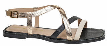 Moema Ruby 3 Tone Cross  Over Strap Sandal