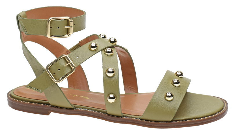 Moema Chloe Cross Over Sandal Olive