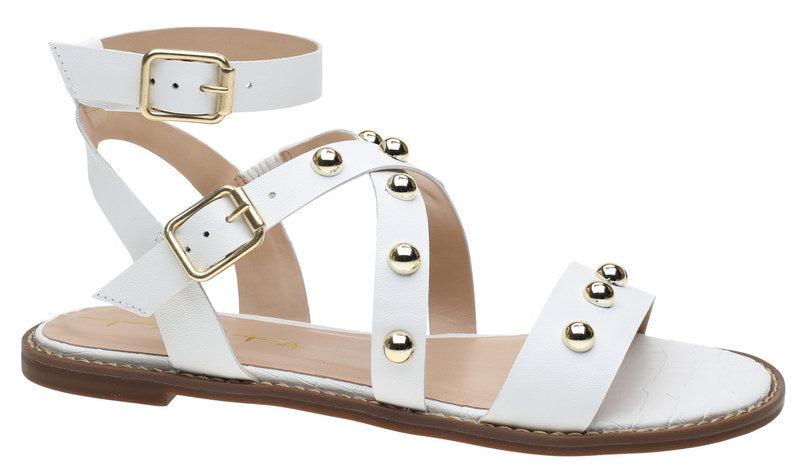 Moema Chloe Cross Over Sandal White