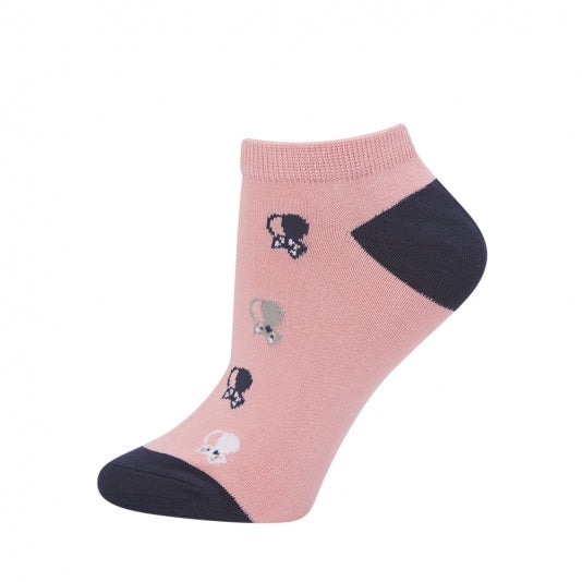 WOMENS KITTY CAT BAMBOO PED SOCK