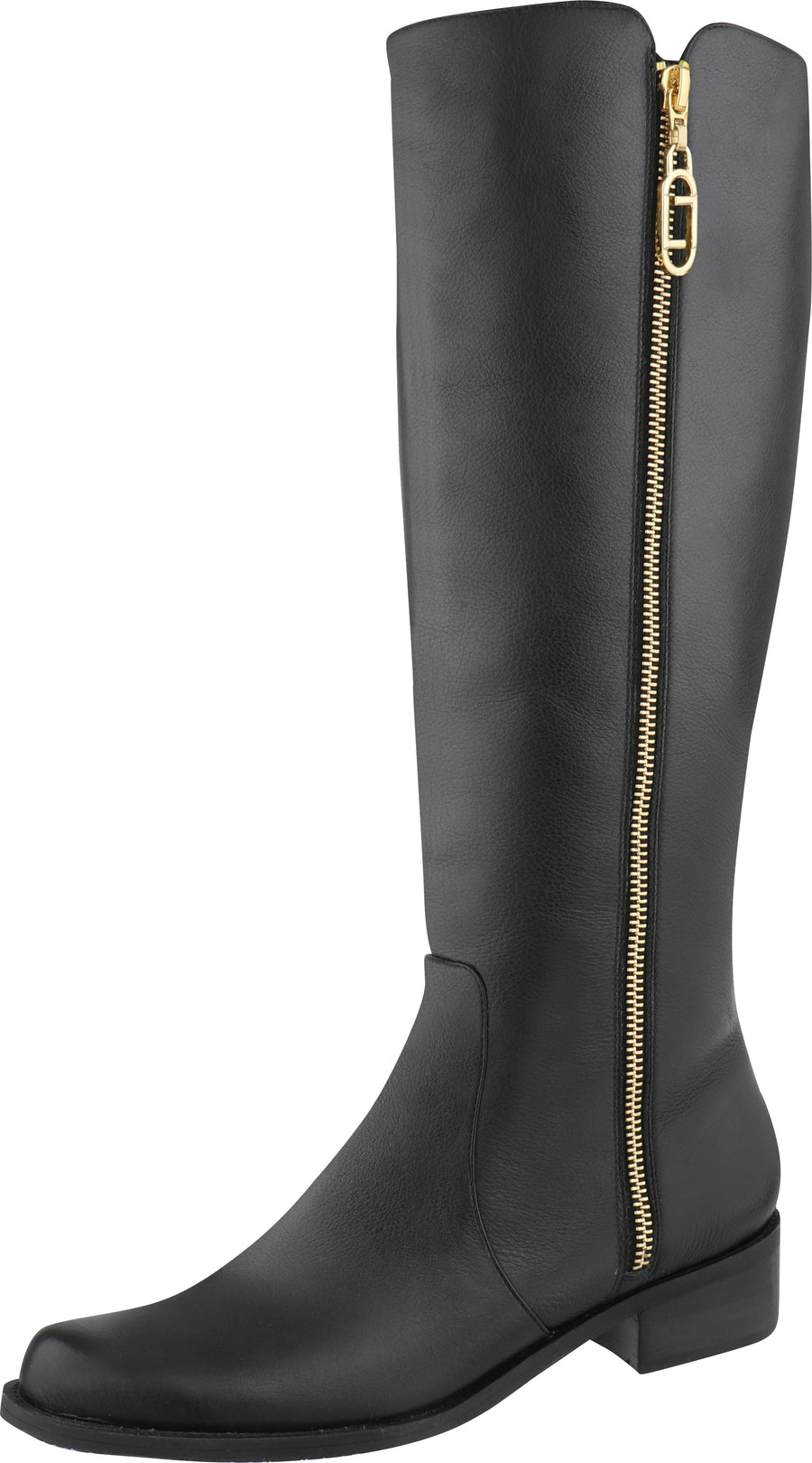 Noemi Knee High Flat Boots - Black