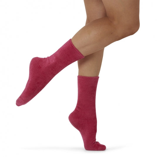 Womens Bamboo Bed Sock - Berry