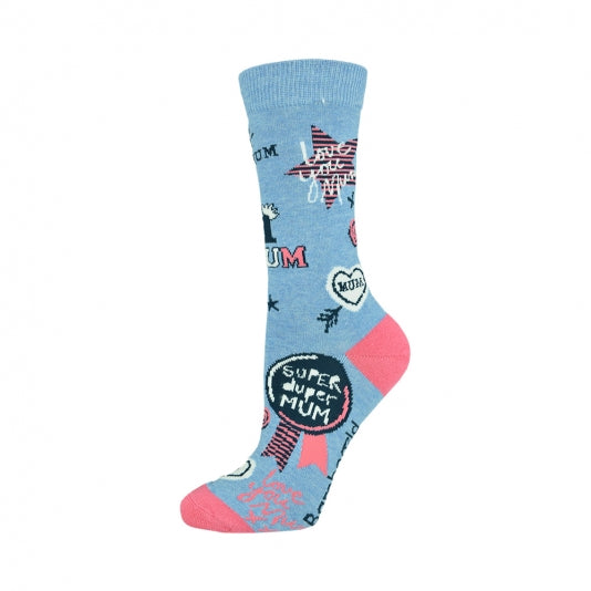 WOMENS SUPER DUPER MUM BAMBOO SOCK