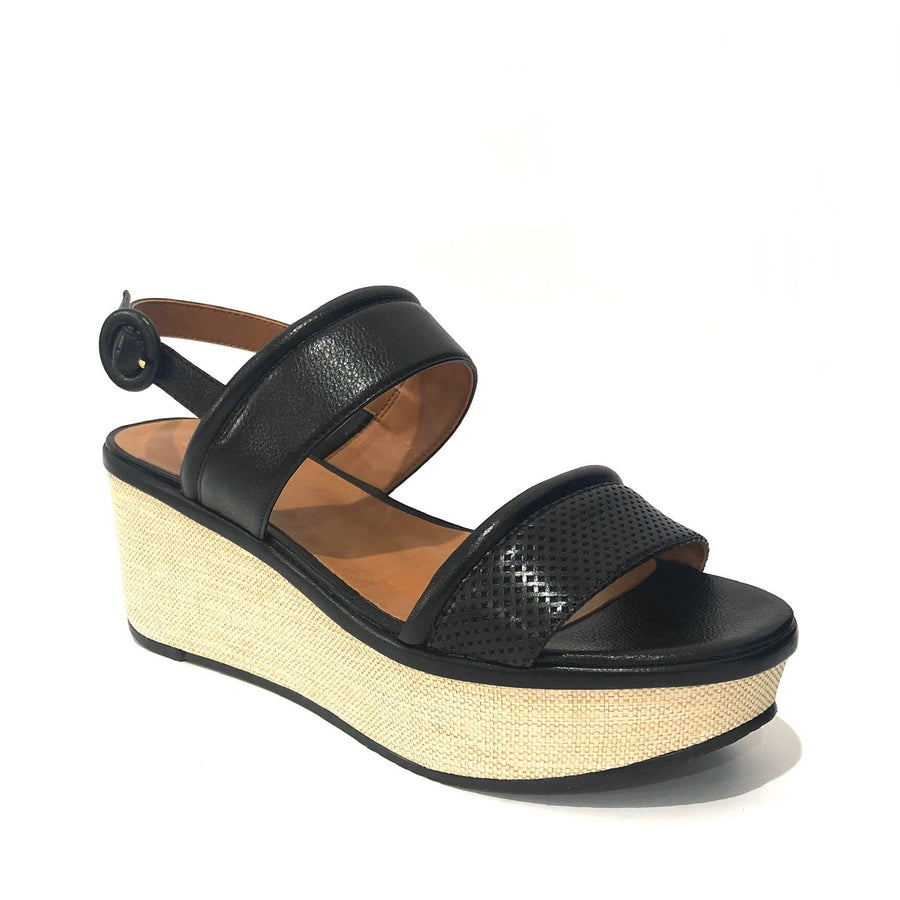 Monet Black Wedge Sandal