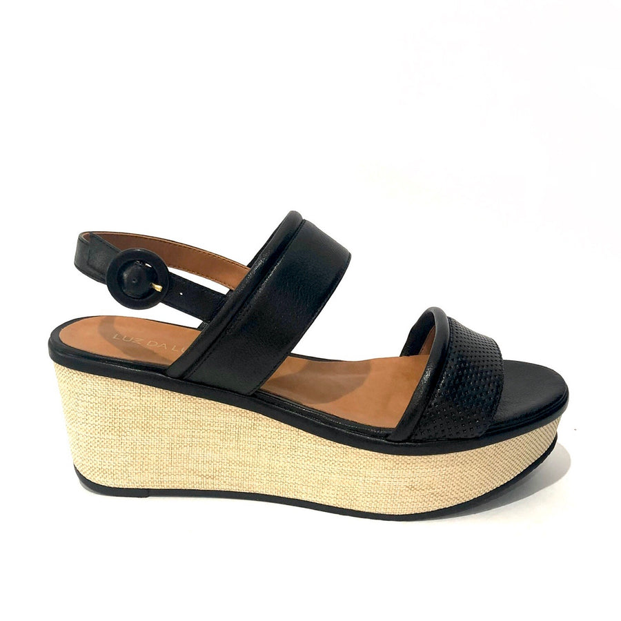 Monet Black Wedge Sandal