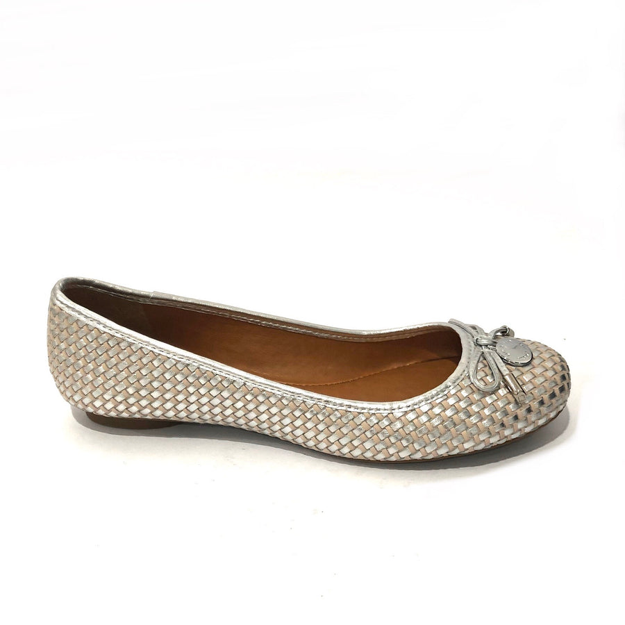 Lina Nude/Silver Ballet Flat