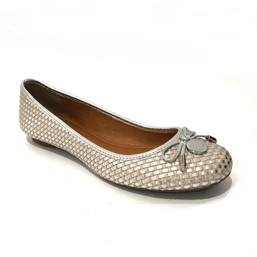 Lina Nude/Silver Ballet Flat