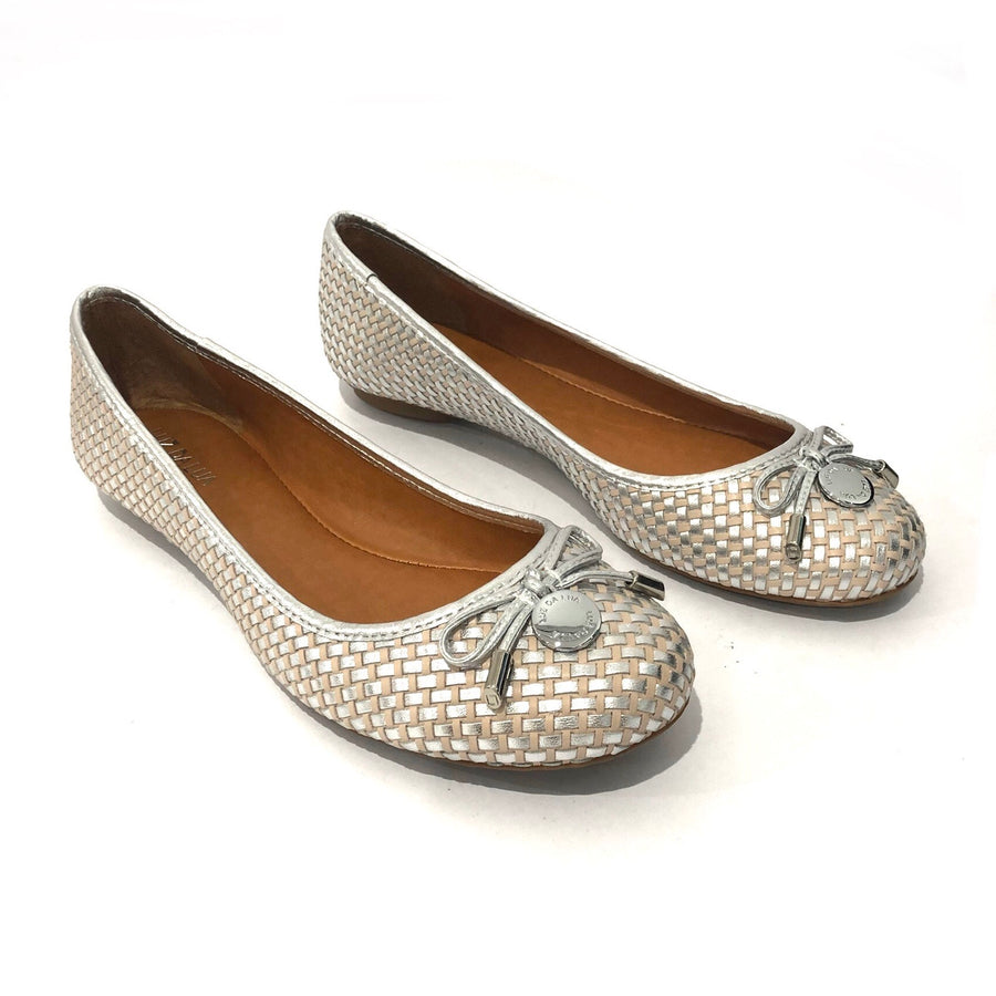 Lina Nude/Silver Ballet Flat