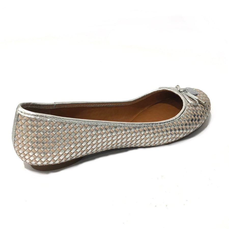 Lina Nude/Silver Ballet Flat