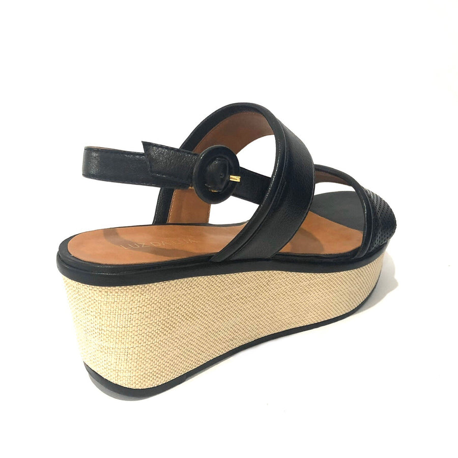 Monet Black Wedge Sandal