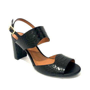 Trinity Black Croco Sandal