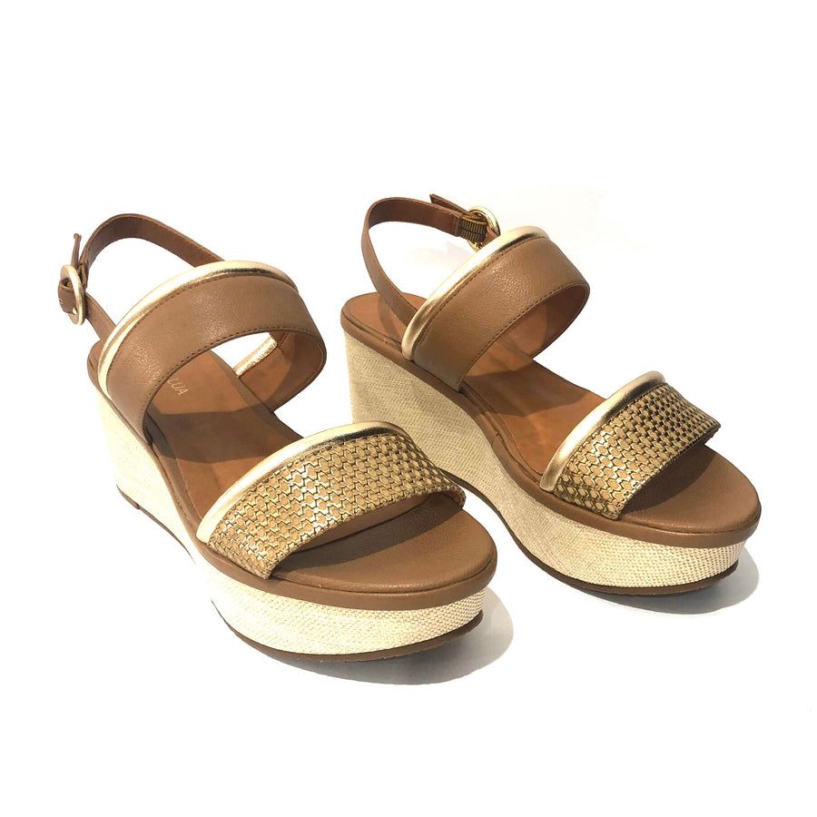 Monet Gold/Tan Wedge Sandal